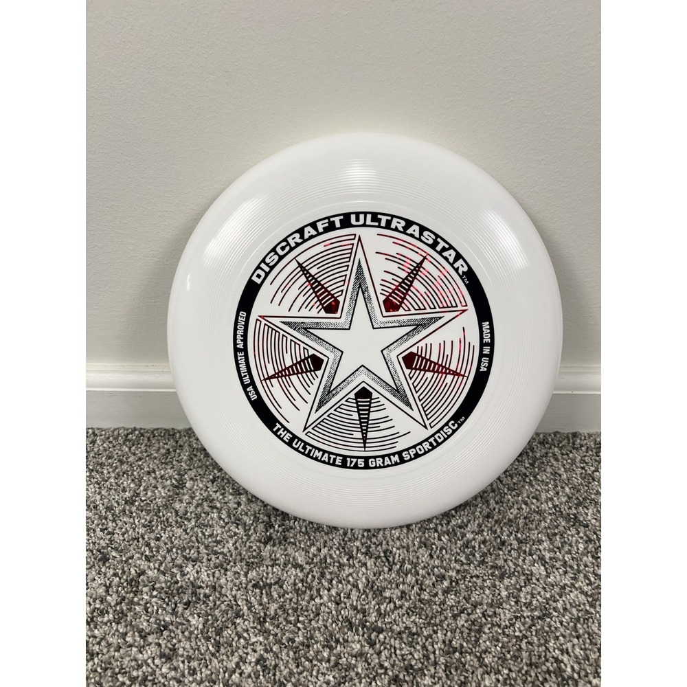 Discraft UltraStar 175g Ultimate Frisbee Sport Disc Red Black Star Graphic